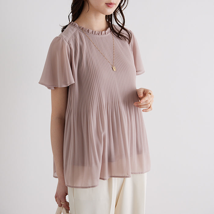 ジーラ GeeRA プリーツシフォンブラウス