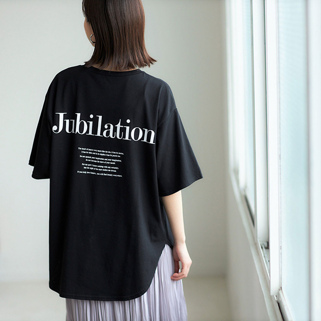 ジーラ GeeRA プリントチュニックTシャツ