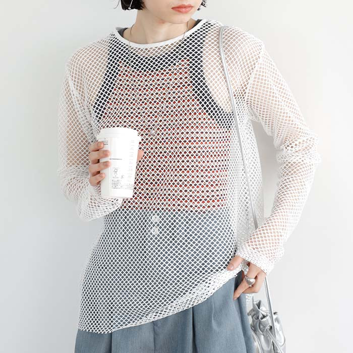 ジーラ GeeRA 2WAYメッシュカーディガン