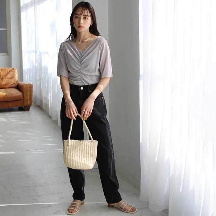 ジーラ GeeRA Vネックシャーリングカットソー