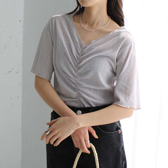 ジーラ GeeRA Vネックシャーリングカットソー