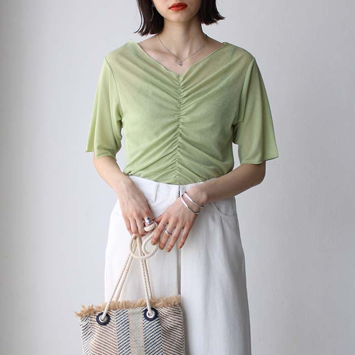 ジーラ GeeRA Vネックシャーリングカットソー