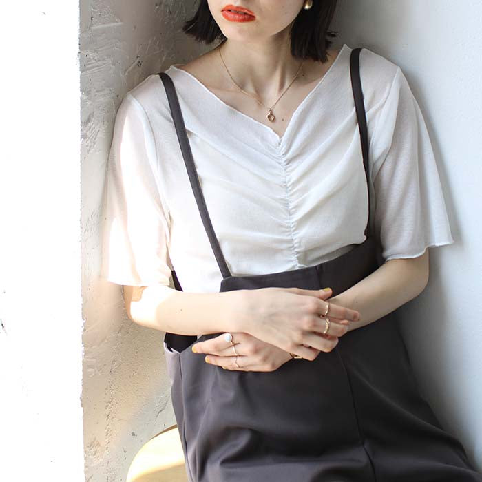 ジーラ GeeRA Vネックシャーリングカットソー