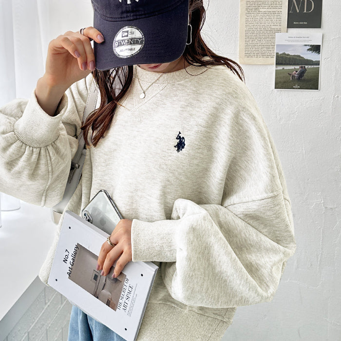 ジーラ GeeRA 【U．S．POLO ASSN】ショートスウェット （モクグレー） 杢グレー