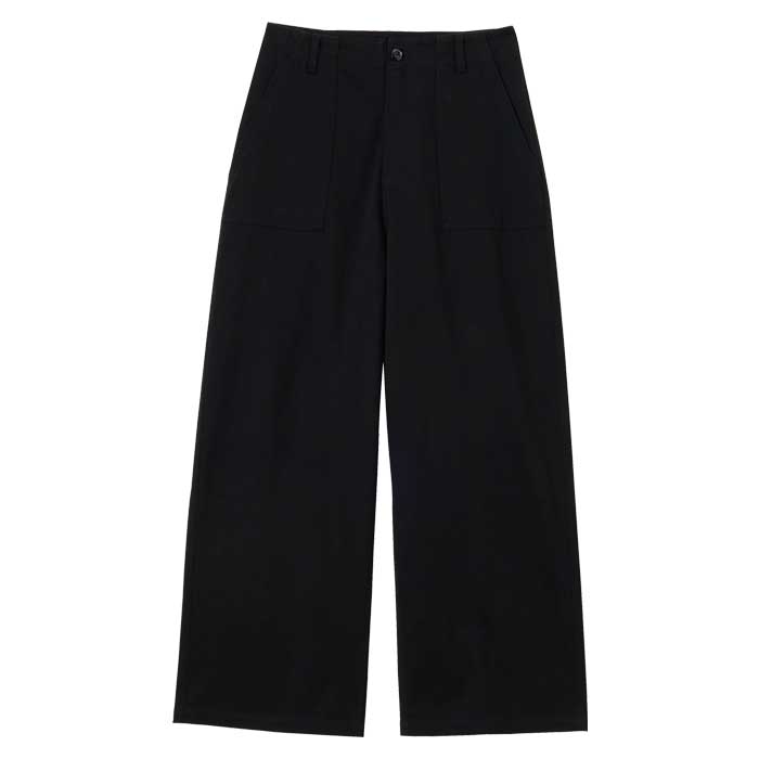 ジーラ GeeRA コットンワイドベイカーパンツ （ブラック） ブラック