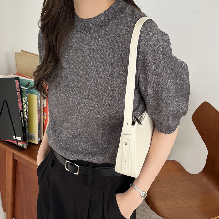 ジーラ GeeRA ラメパフスリーブニット （ピンク） ピンク