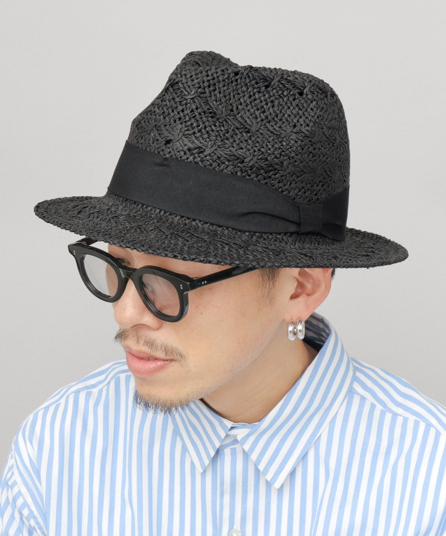 ルーベン Ruben フラットミドルブリム パーパー（麦わら風） 中折れハット （キャメル） キャメル