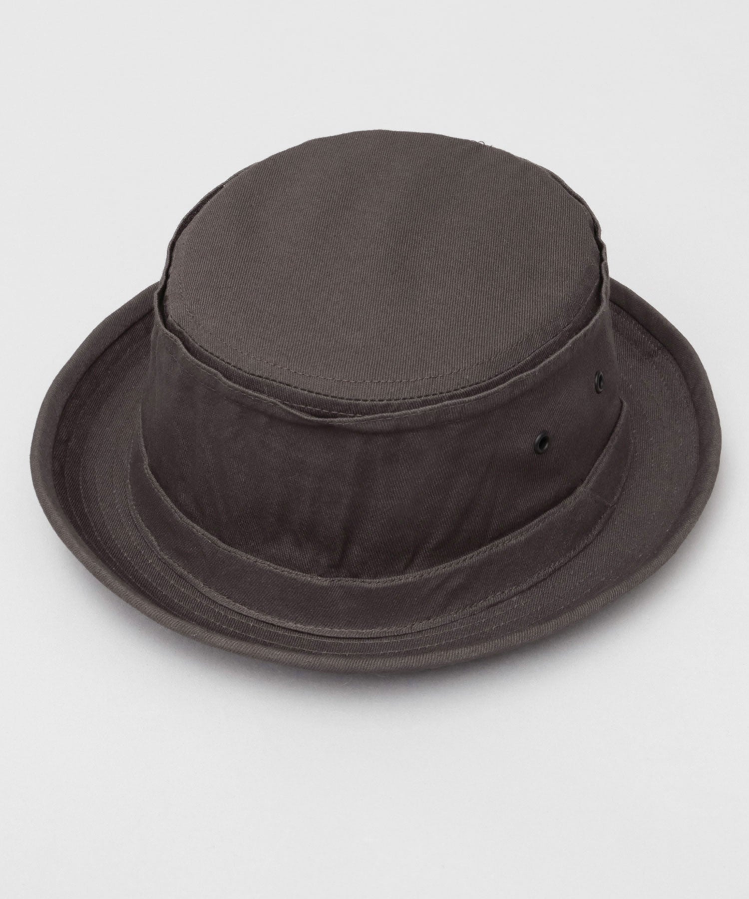 レックハッター Req Hatter ハット ポークパイハット メンズ 帽子 デニム コットン スウェット 3素材 つば短め つば 短い （ブラック-B(スウェット)） ブラック-B(スウェット)