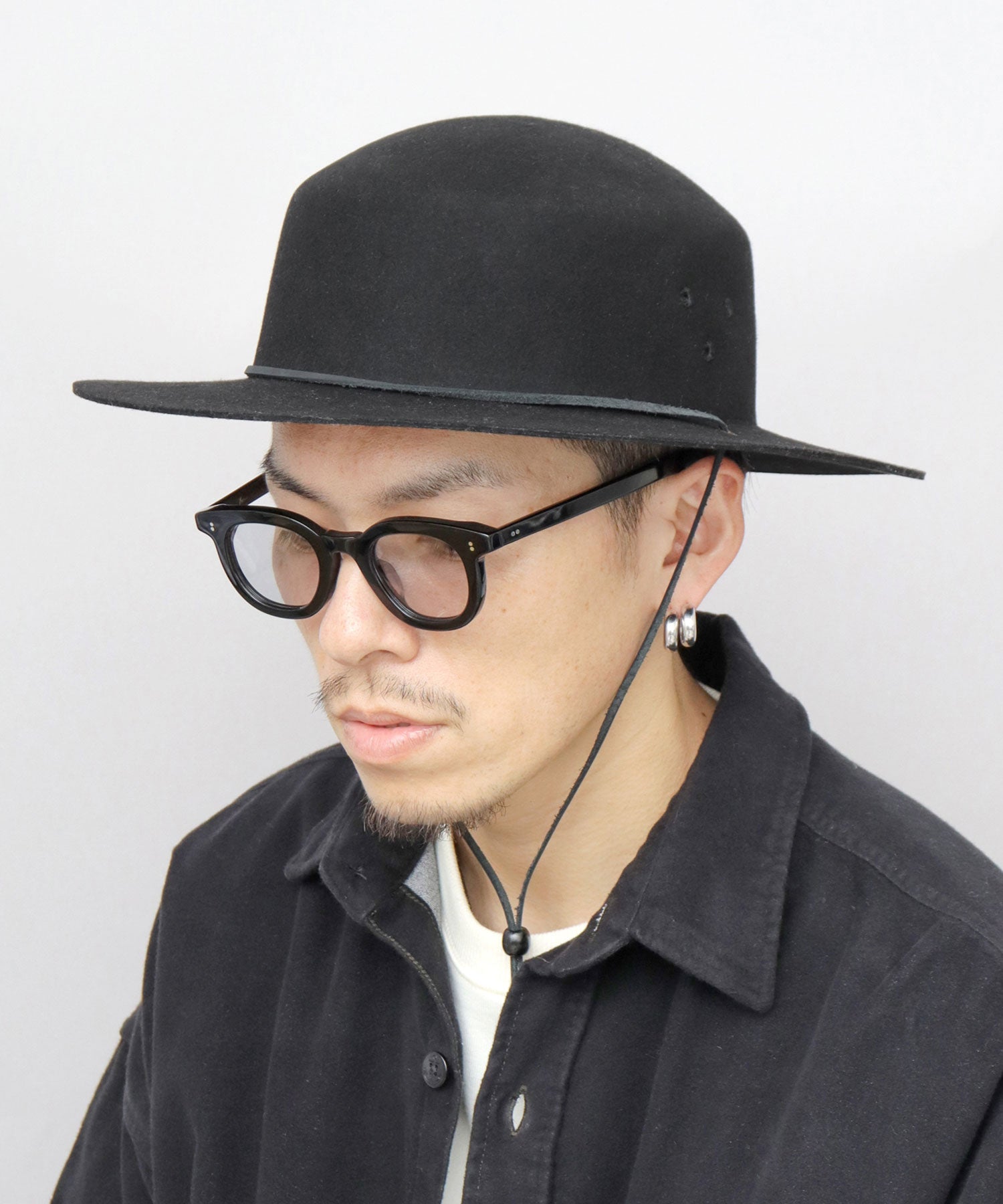 Req Hatter Hat Safari Hat with Chin Strap wool Wide Brim Fall Winter Adventure Hat