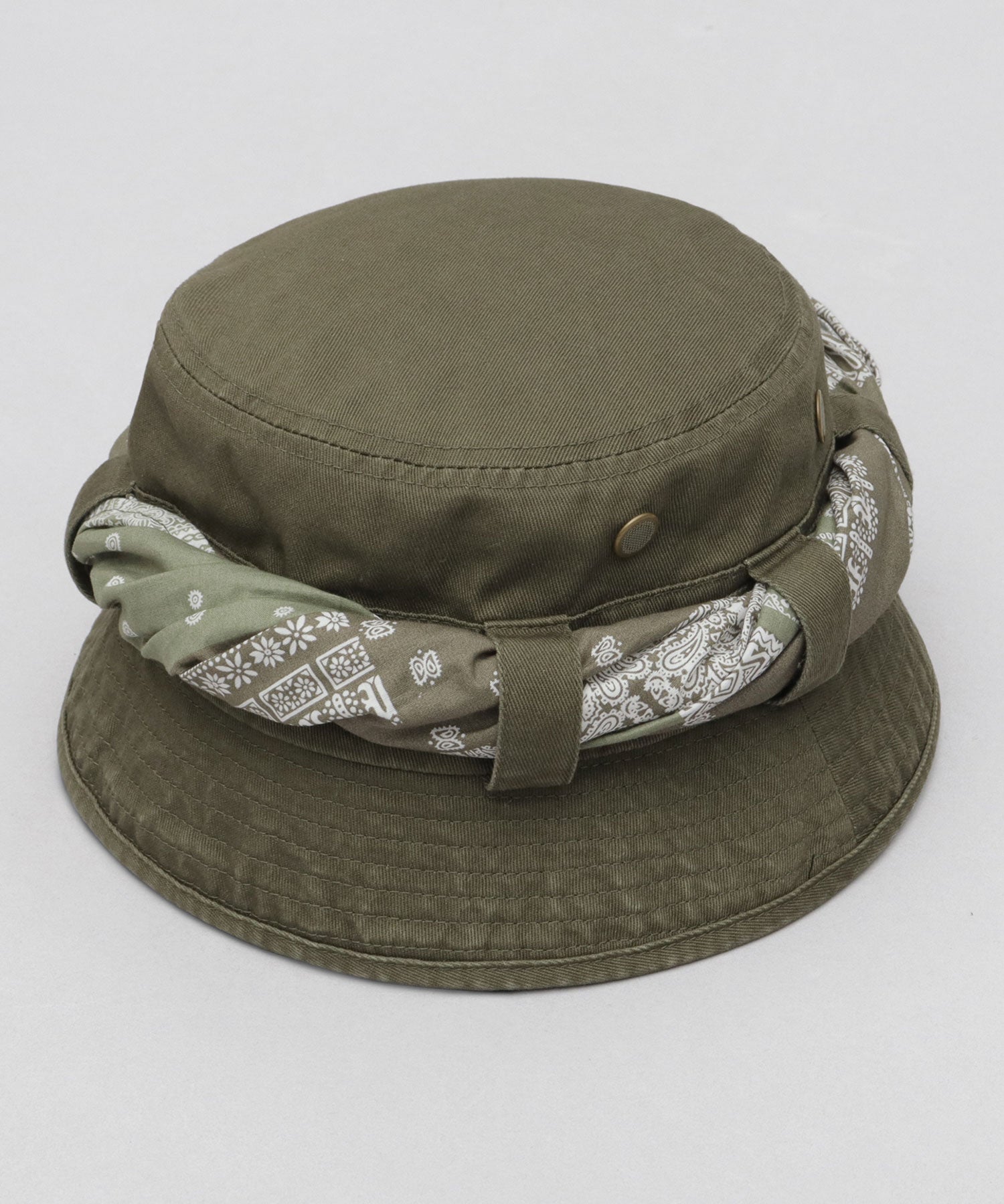 レックハッター Req Hatter バンダナ付き ジャングルハット （カーキ） カーキ