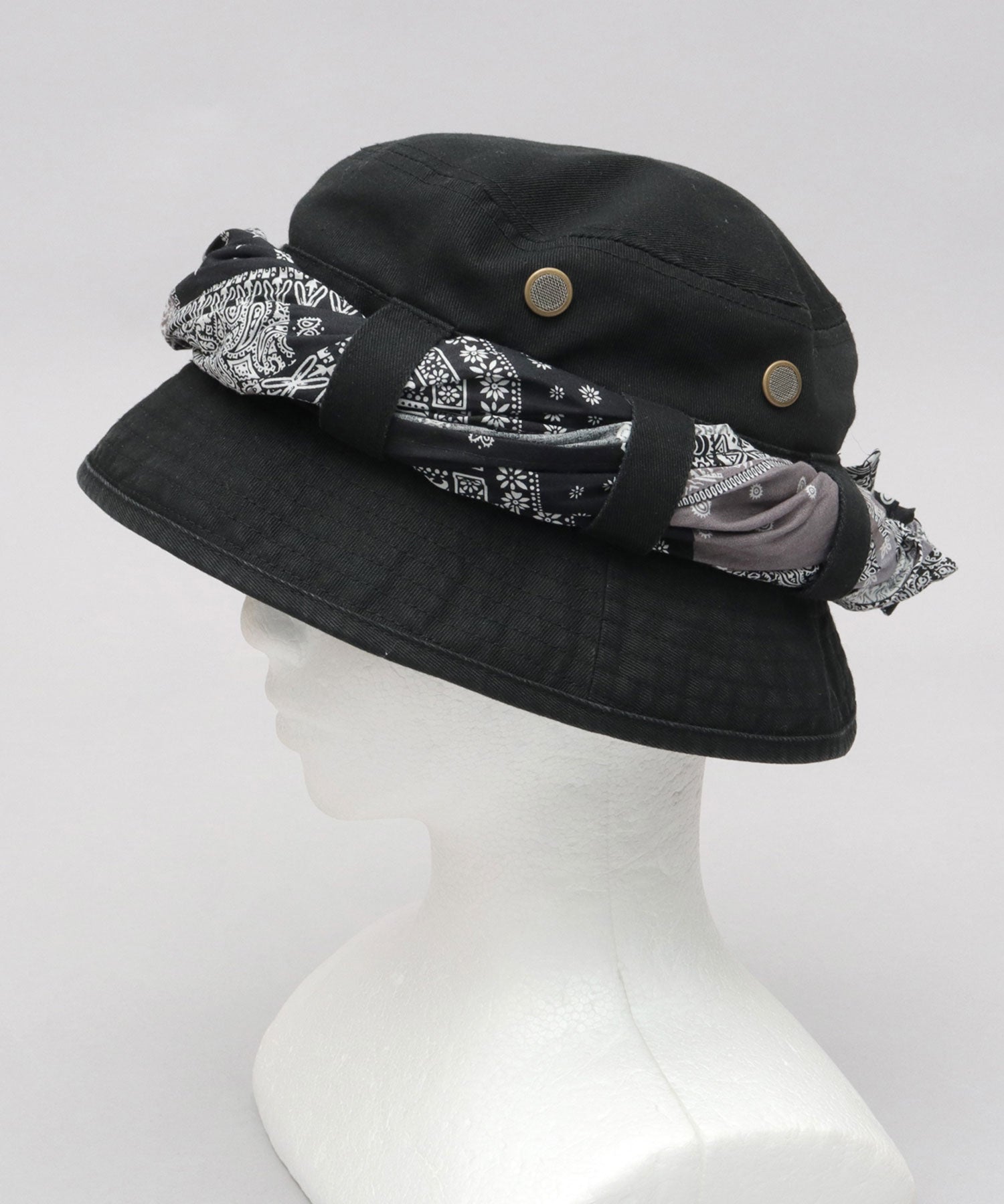 レックハッター Req Hatter バンダナ付き ジャングルハット （カーキ） カーキ