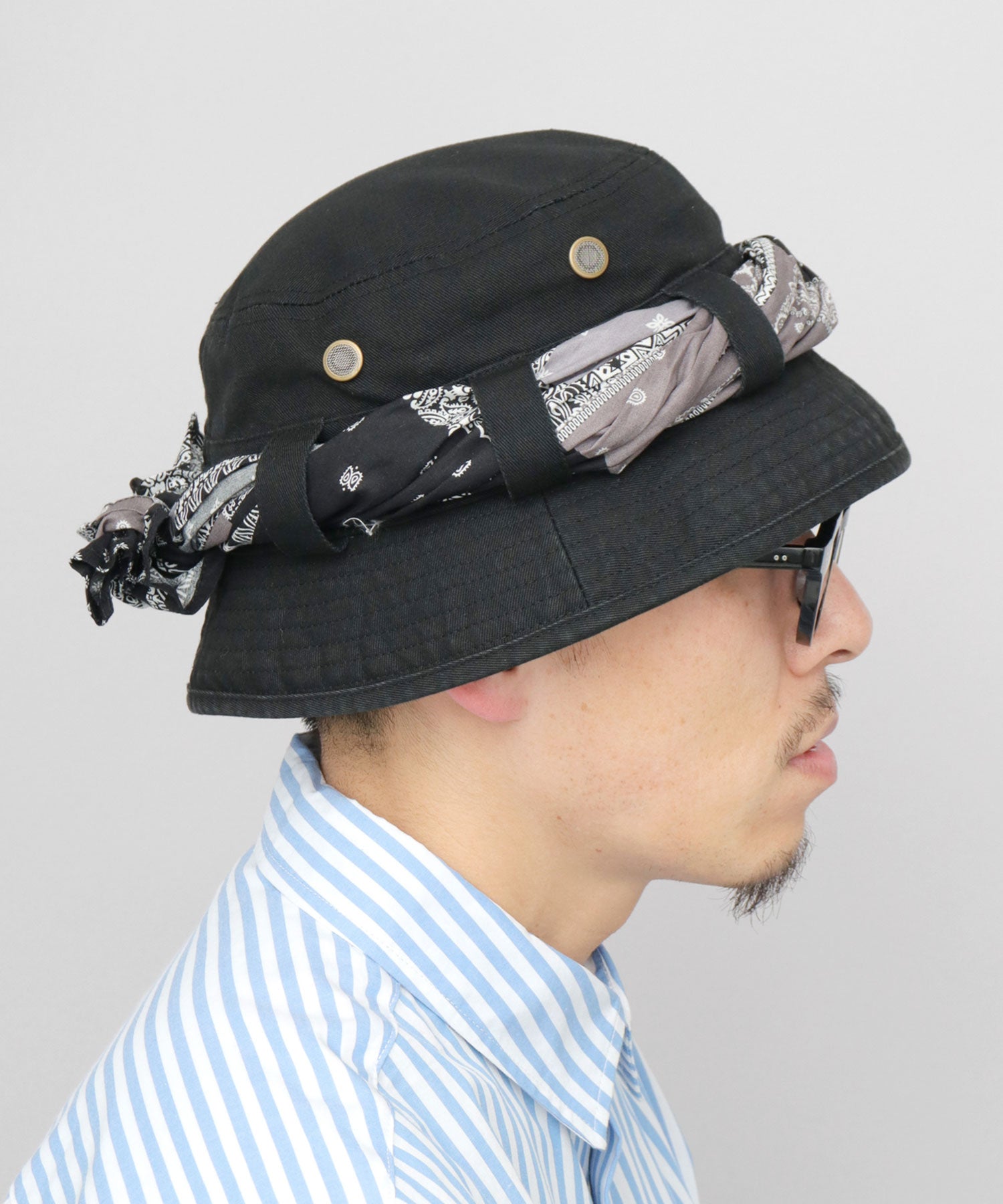 レックハッター Req Hatter バンダナ付き ジャングルハット （カーキ） カーキ