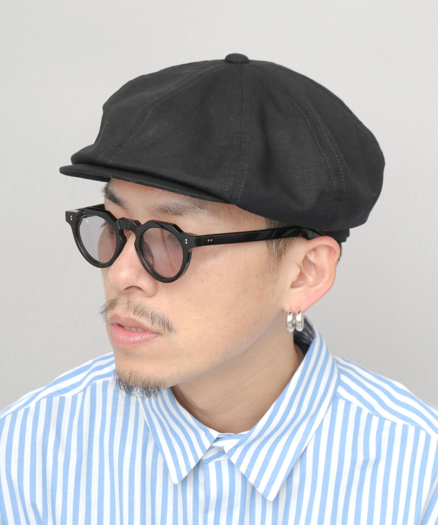 レックハッター Req Hatter 綿麻 リネン混 キャスケット （ブラック） ブラック