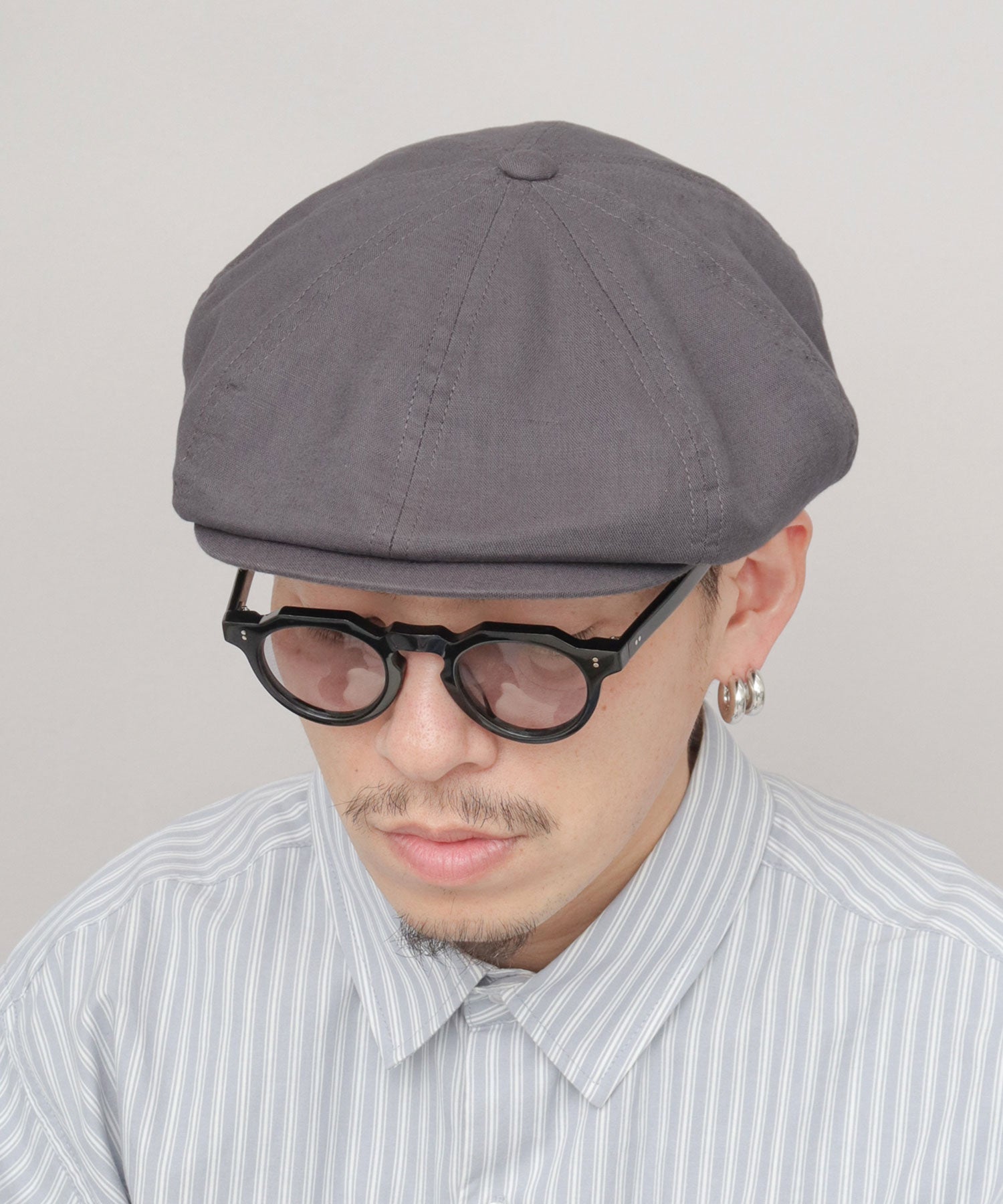 レックハッター Req Hatter 綿麻 リネン混 キャスケット （ブラック） ブラック
