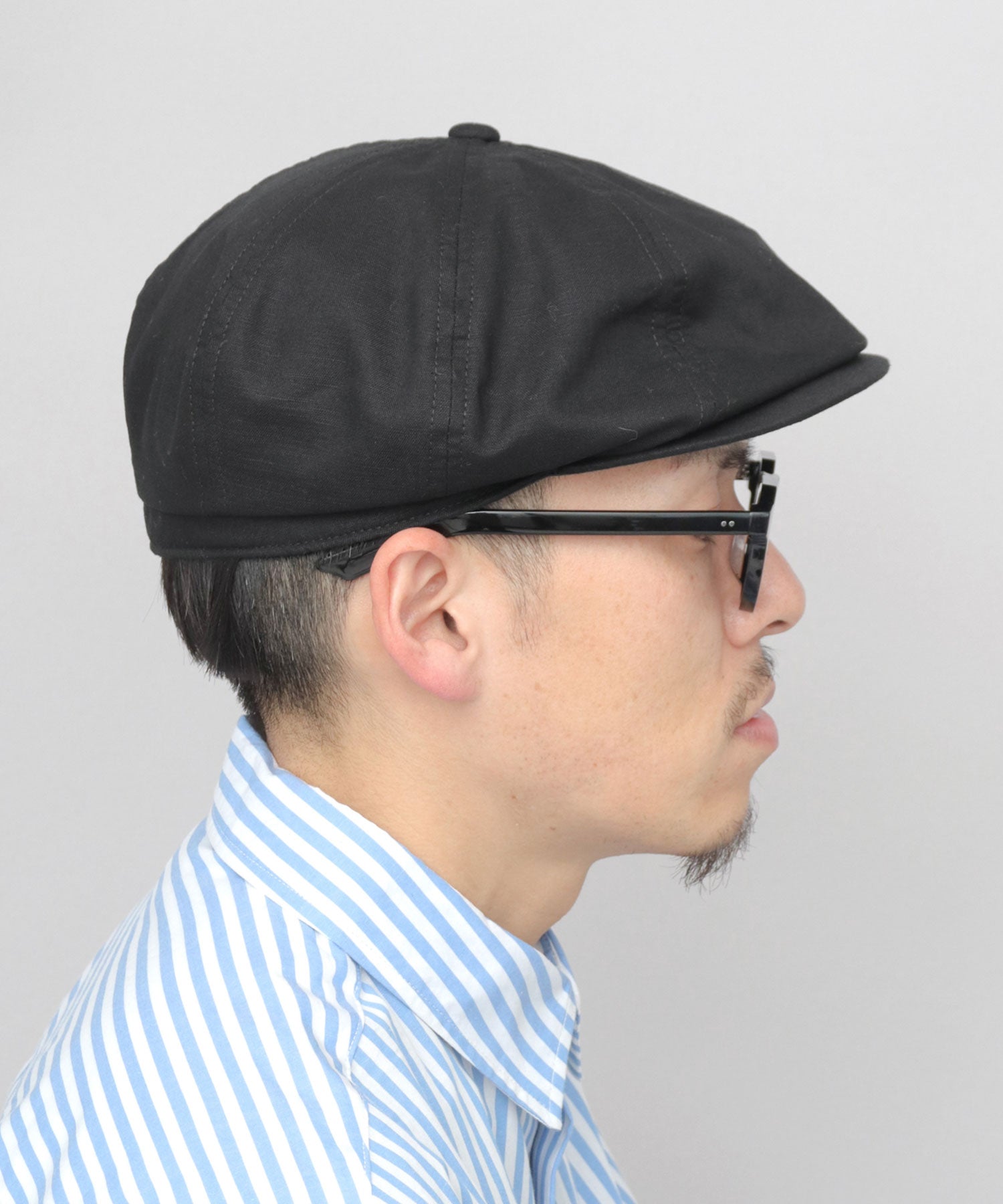 レックハッター Req Hatter 綿麻 リネン混 キャスケット （ブラック） ブラック