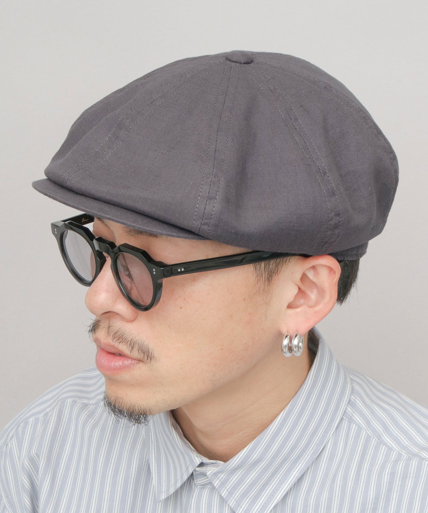 レックハッター Req Hatter 綿麻 リネン混 キャスケット （グレー） グレー