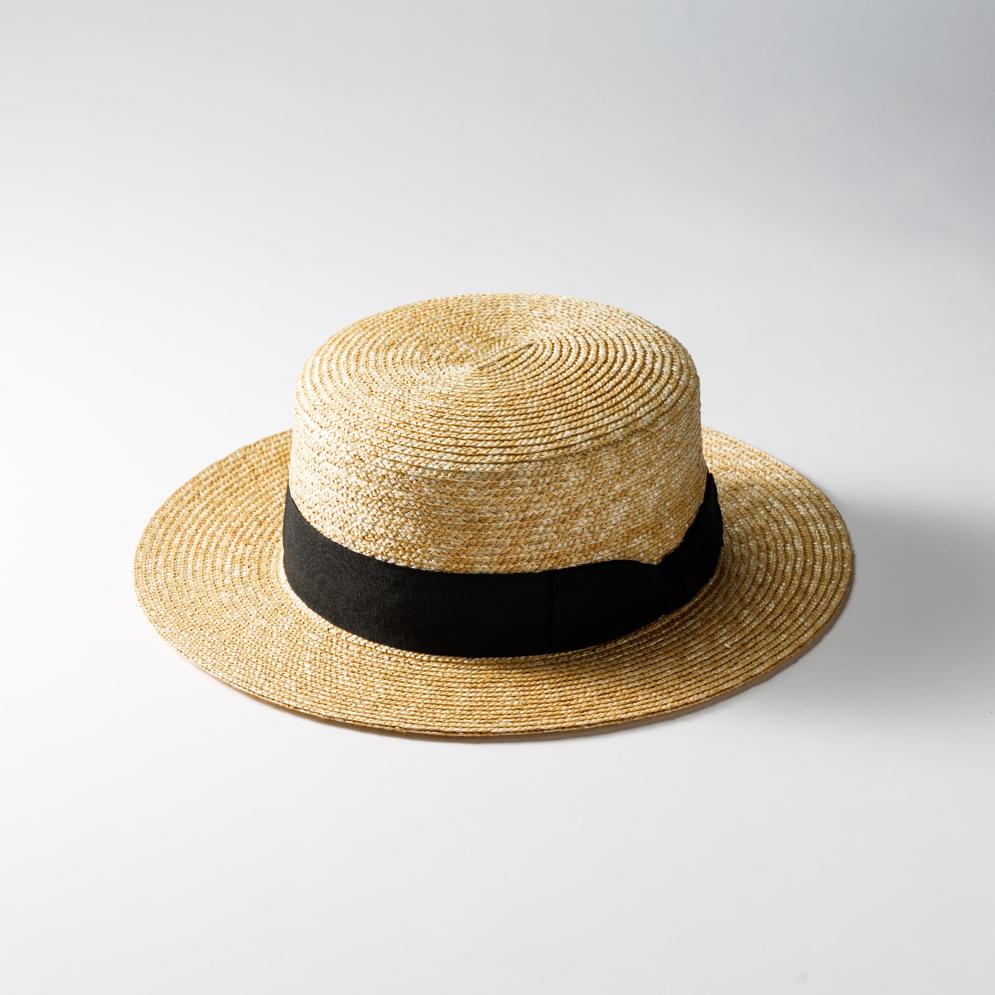 レックハッター Req Hatter ストローボーターハット（カンカン帽） （BLACK） BLACK