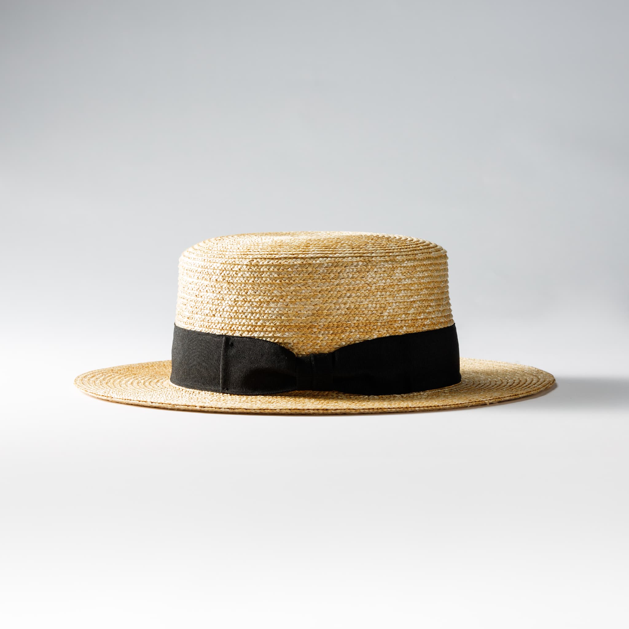 レックハッター Req Hatter ストローボーターハット（カンカン帽） （BLACK） BLACK