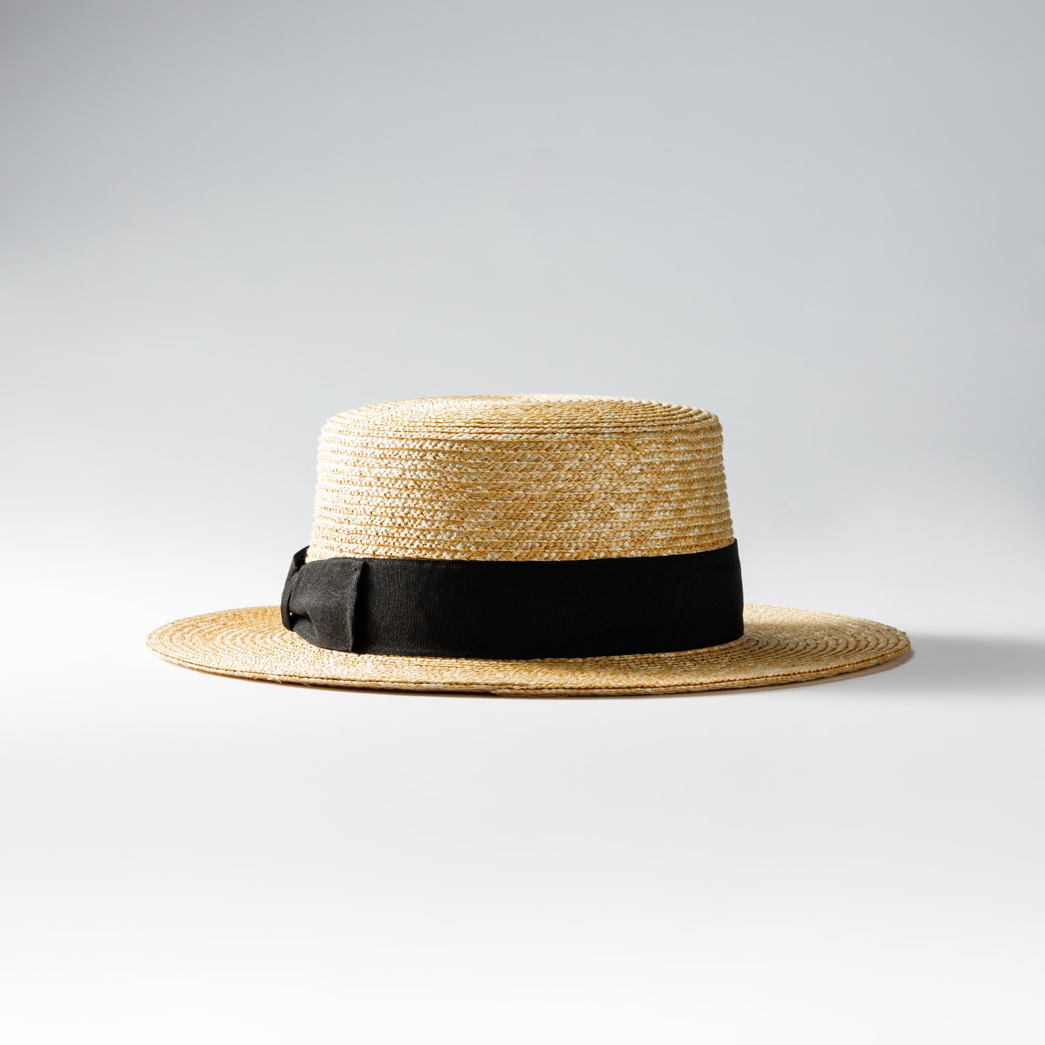 レックハッター Req Hatter ストローボーターハット（カンカン帽） （BLACK） BLACK