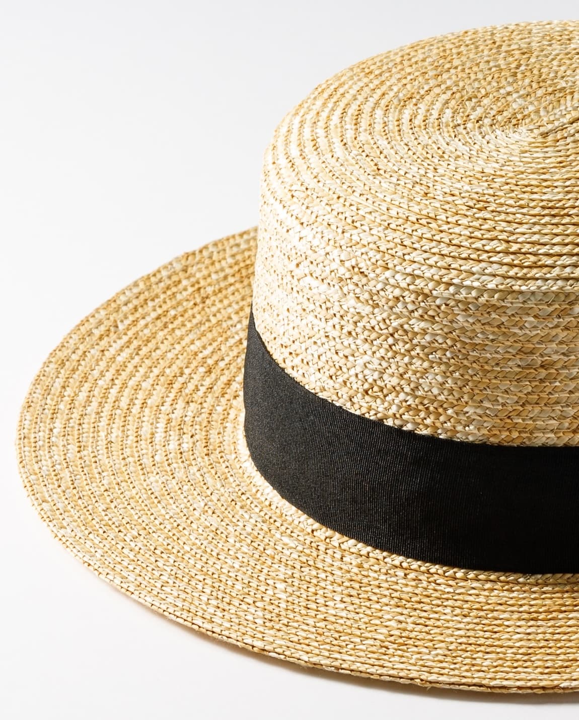 レックハッター Req Hatter ストローボーターハット（カンカン帽） （BLACK） BLACK