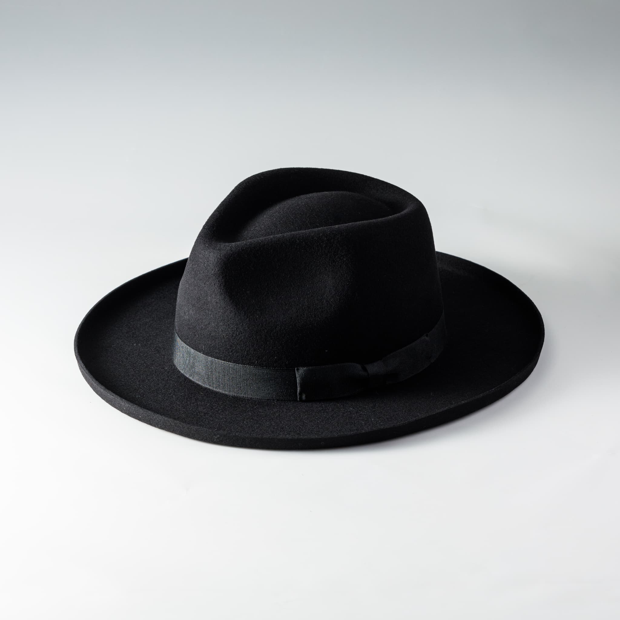 レックハッター Req Hatter BRIM UP LONG FELT HAT （BLACK） BLACK