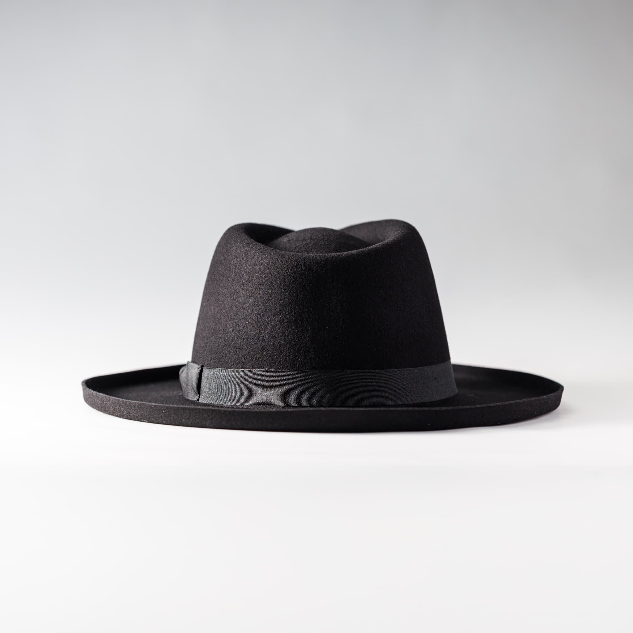 レックハッター Req Hatter BRIM UP LONG FELT HAT （BLACK） BLACK