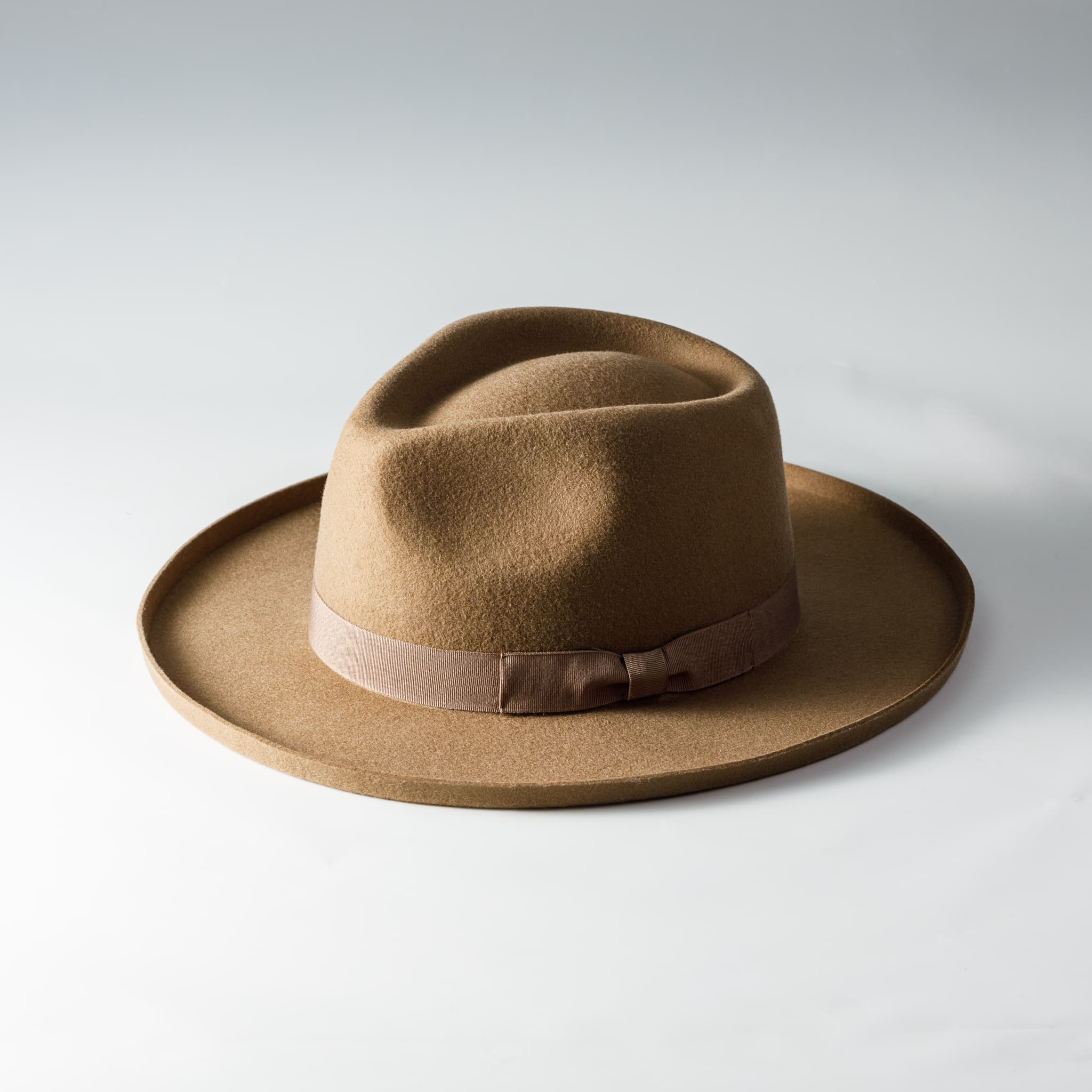 レックハッター Req Hatter BRIM UP LONG FELT HAT （BEIGE） BEIGE
