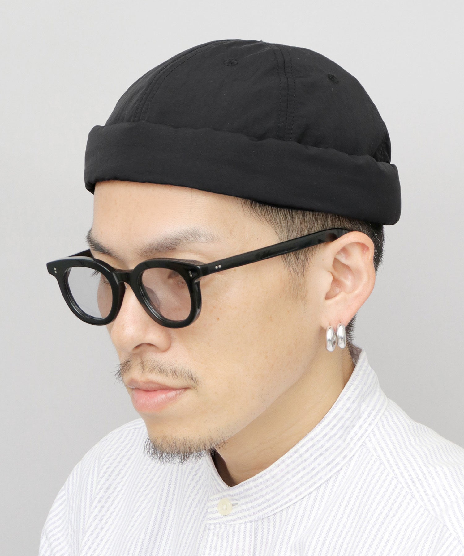 レックハッター Req Hatter ロールキャップ 帽子 キャップ フィッシャーマンキャップ メンズ つば無し ツバ無し ワッチキャップ,ブラック