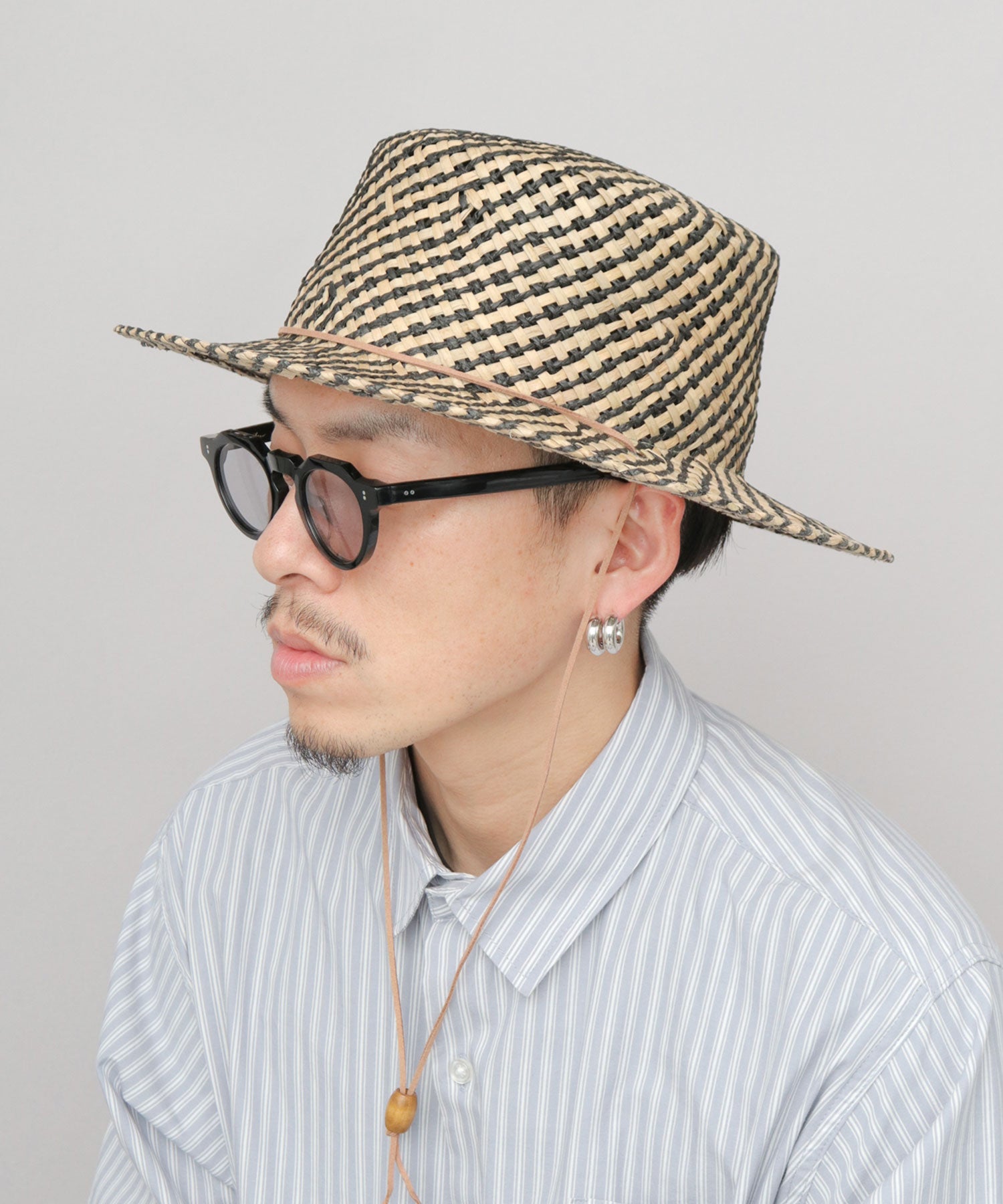 レックハッター Req Hatter ガマ あご紐付き カンカン帽 （ホワイト） ホワイト