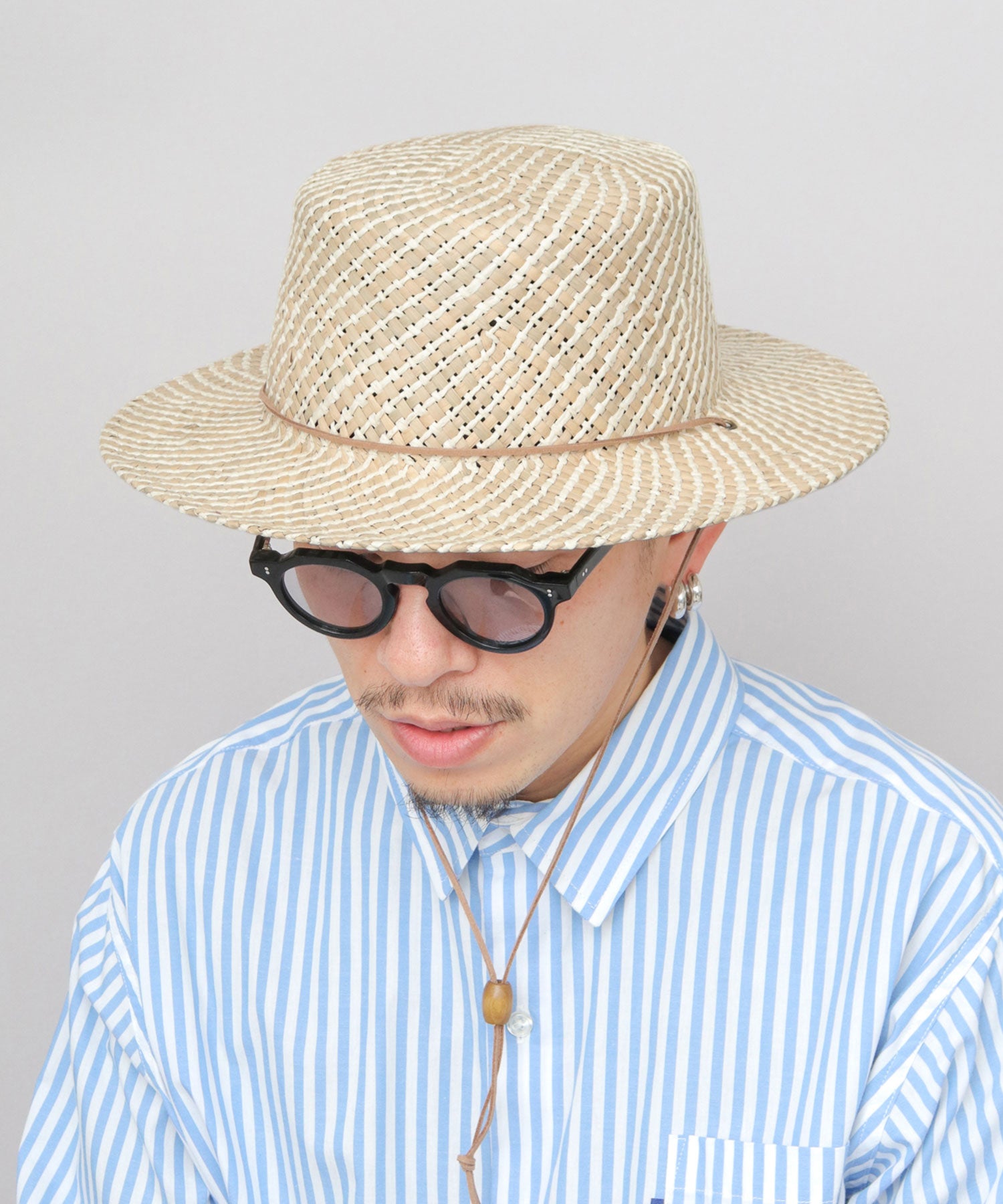 レックハッター Req Hatter ガマ あご紐付き カンカン帽 （ホワイト） ホワイト