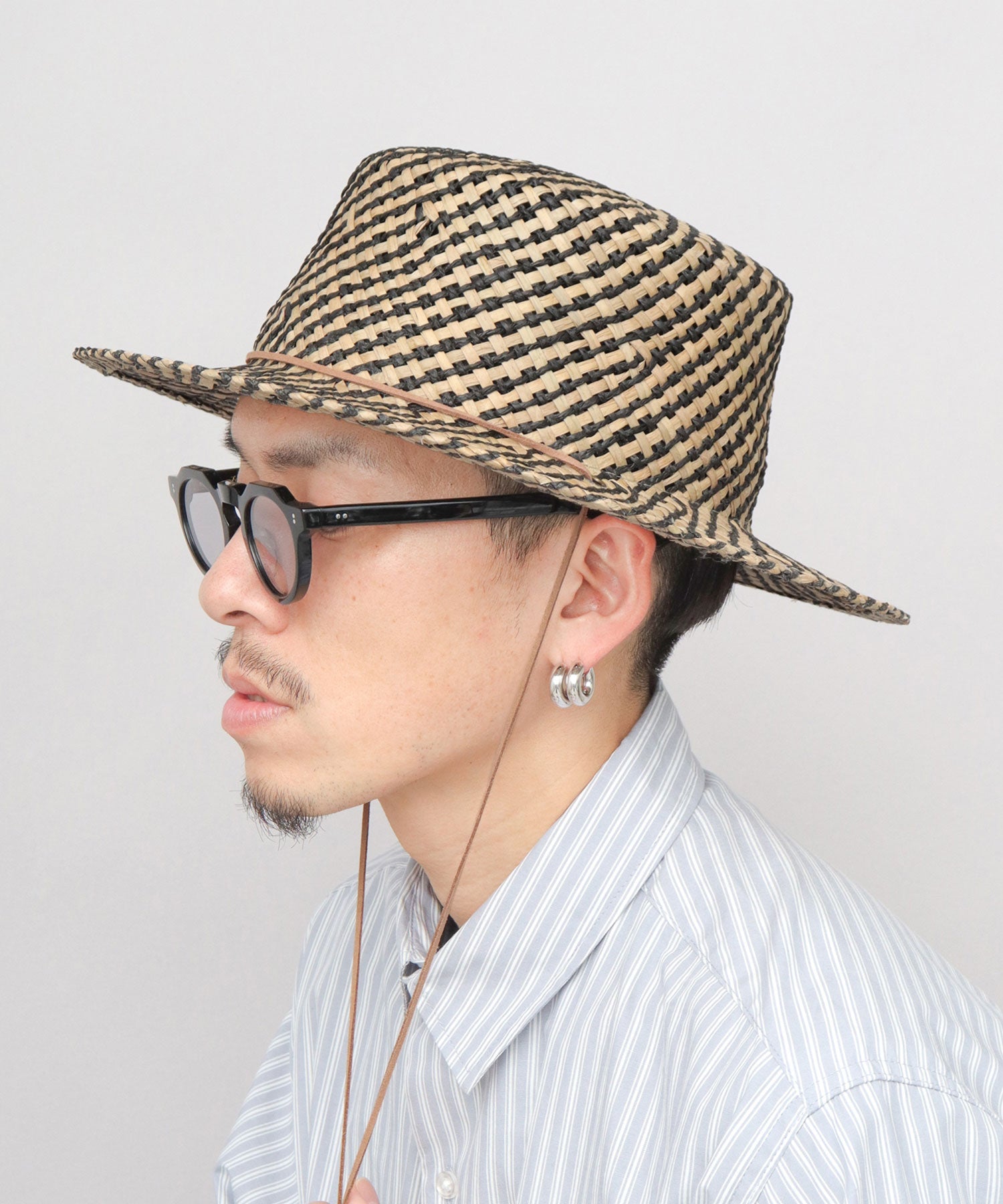 レックハッター Req Hatter ガマ あご紐付き カンカン帽 （ホワイト） ホワイト