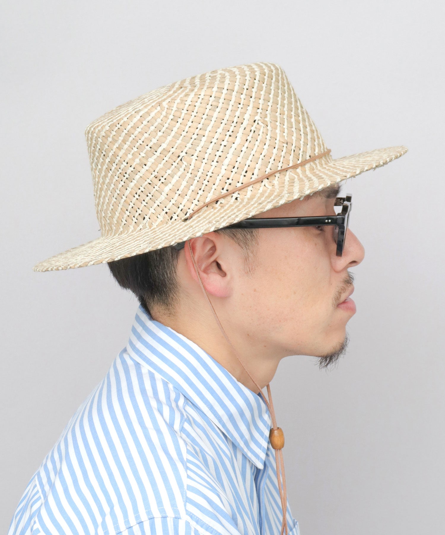 レックハッター Req Hatter ガマ あご紐付き カンカン帽 （ホワイト） ホワイト