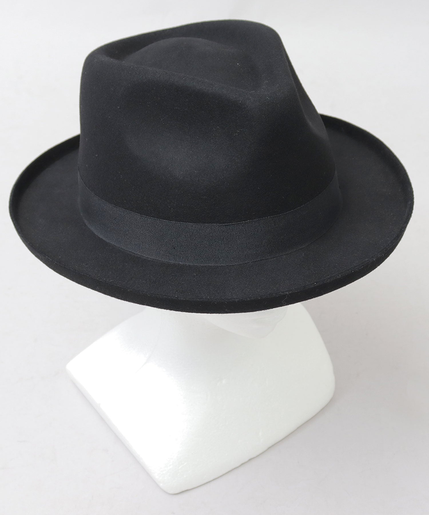 レックハッター Req Hatter フラット ブリムアップ ロング 中折れハット / ウール ロングブリム フェルトハット / つば広 （ブラウン） ブラウン