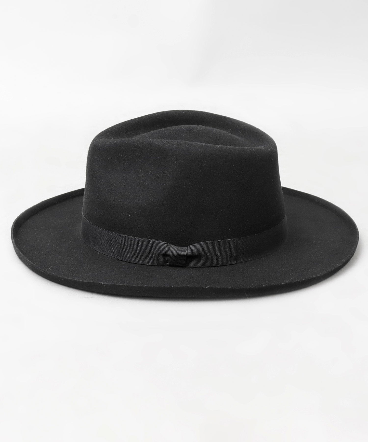 レックハッター Req Hatter フラット ブリムアップ ロング 中折れハット / ウール ロングブリム フェルトハット / つば広 （ブラウン） ブラウン