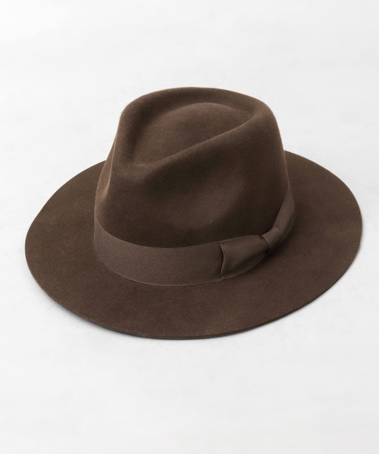 Rec Hatter Flat Wide Brim Mid-Crown Hat / Wool Wide Brim Felt Hat / Long Brim