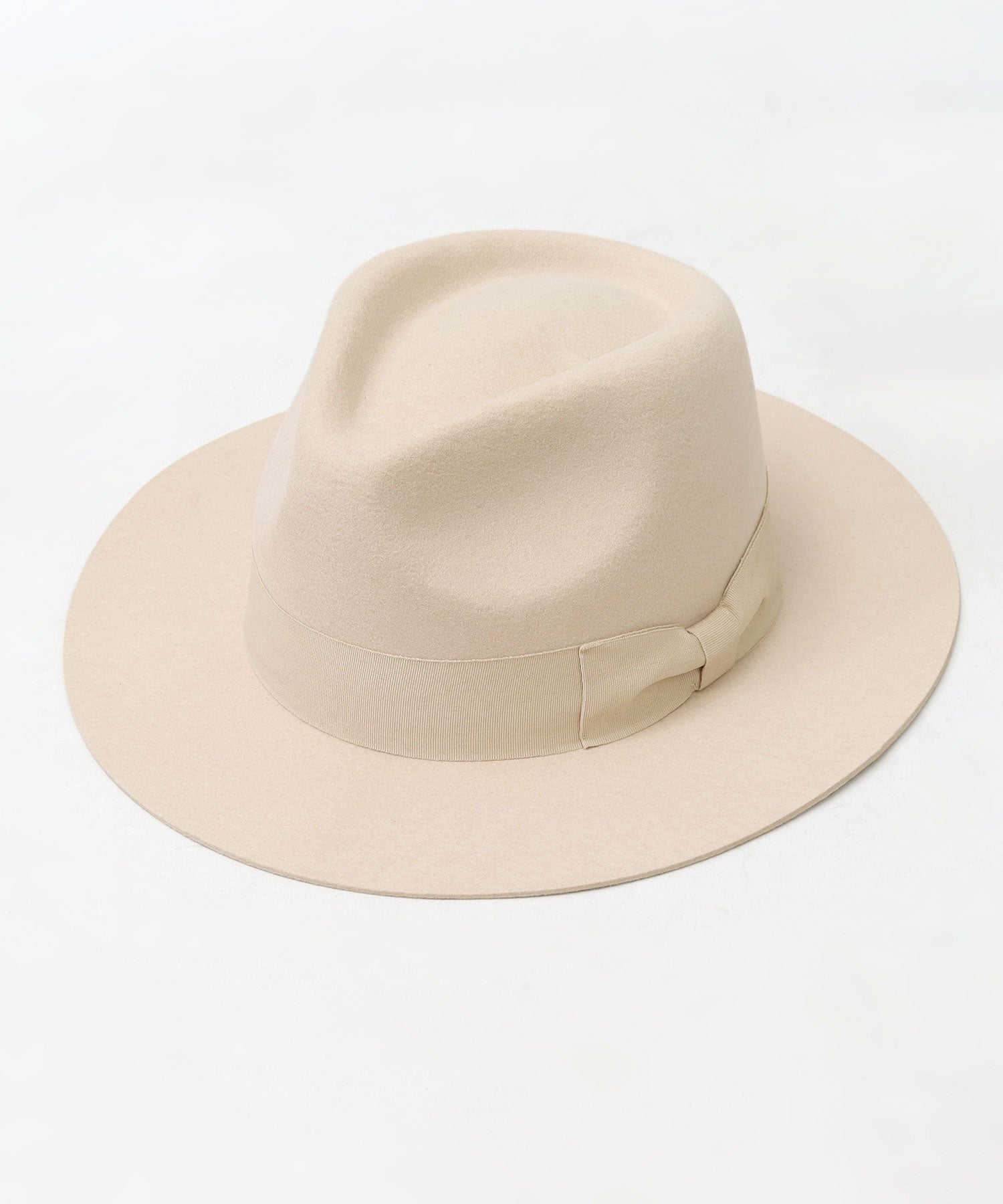 Rec Hatter Flat Wide Brim Mid-Crown Hat / Wool Wide Brim Felt Hat / Long Brim