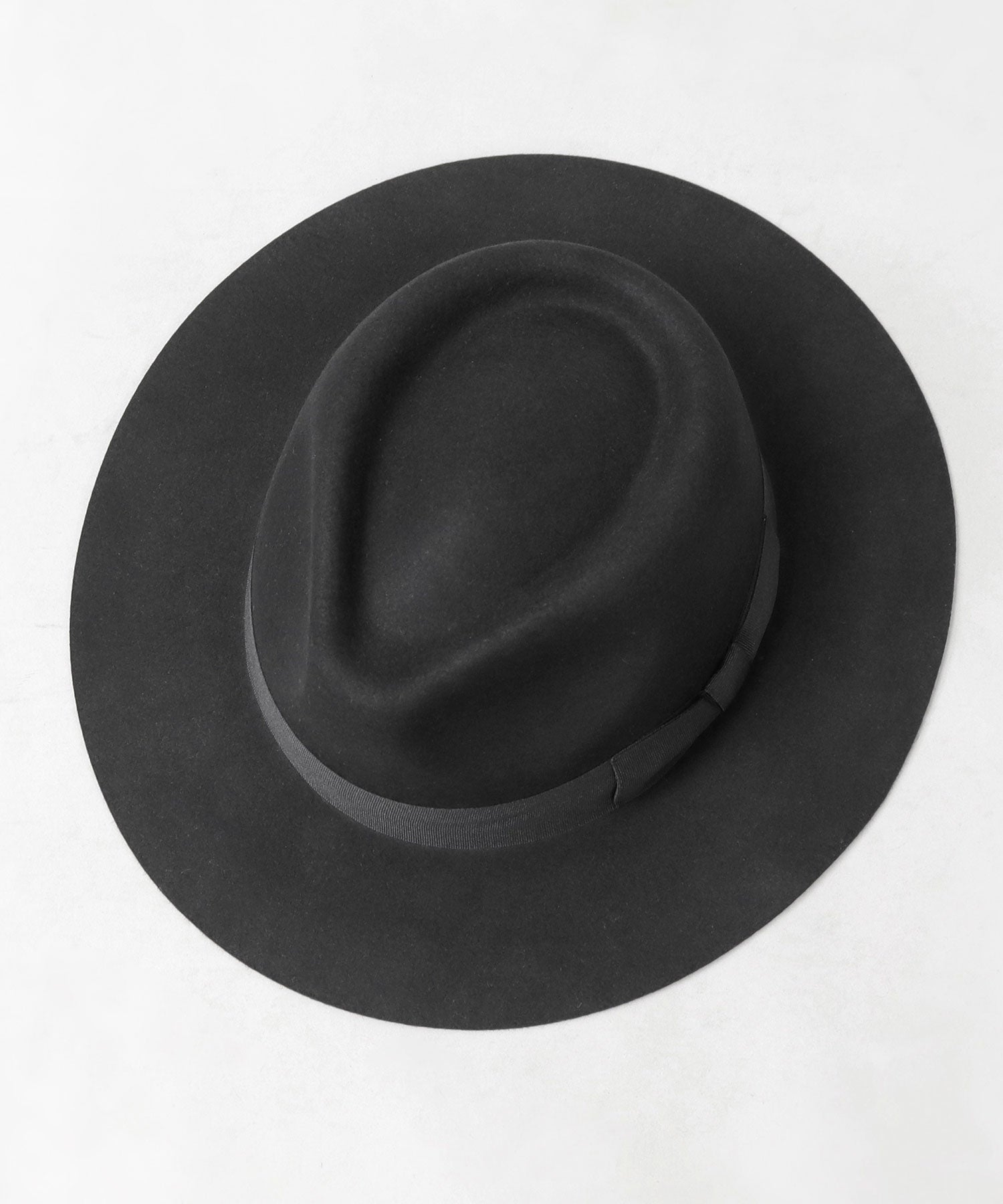 Rec Hatter Flat Wide Brim Mid-Crown Hat / Wool Wide Brim Felt Hat / Long Brim
