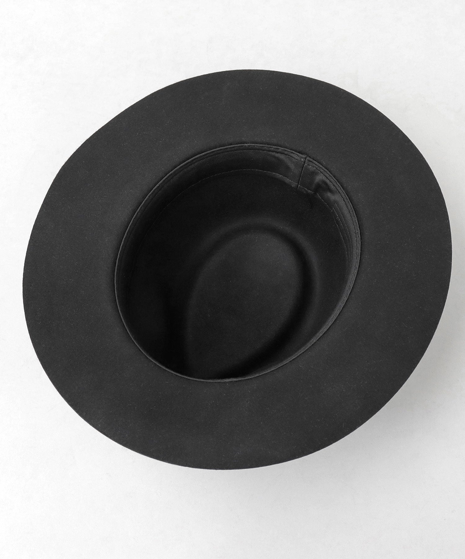 Rec Hatter Flat Wide Brim Mid-Crown Hat / Wool Wide Brim Felt Hat / Long Brim