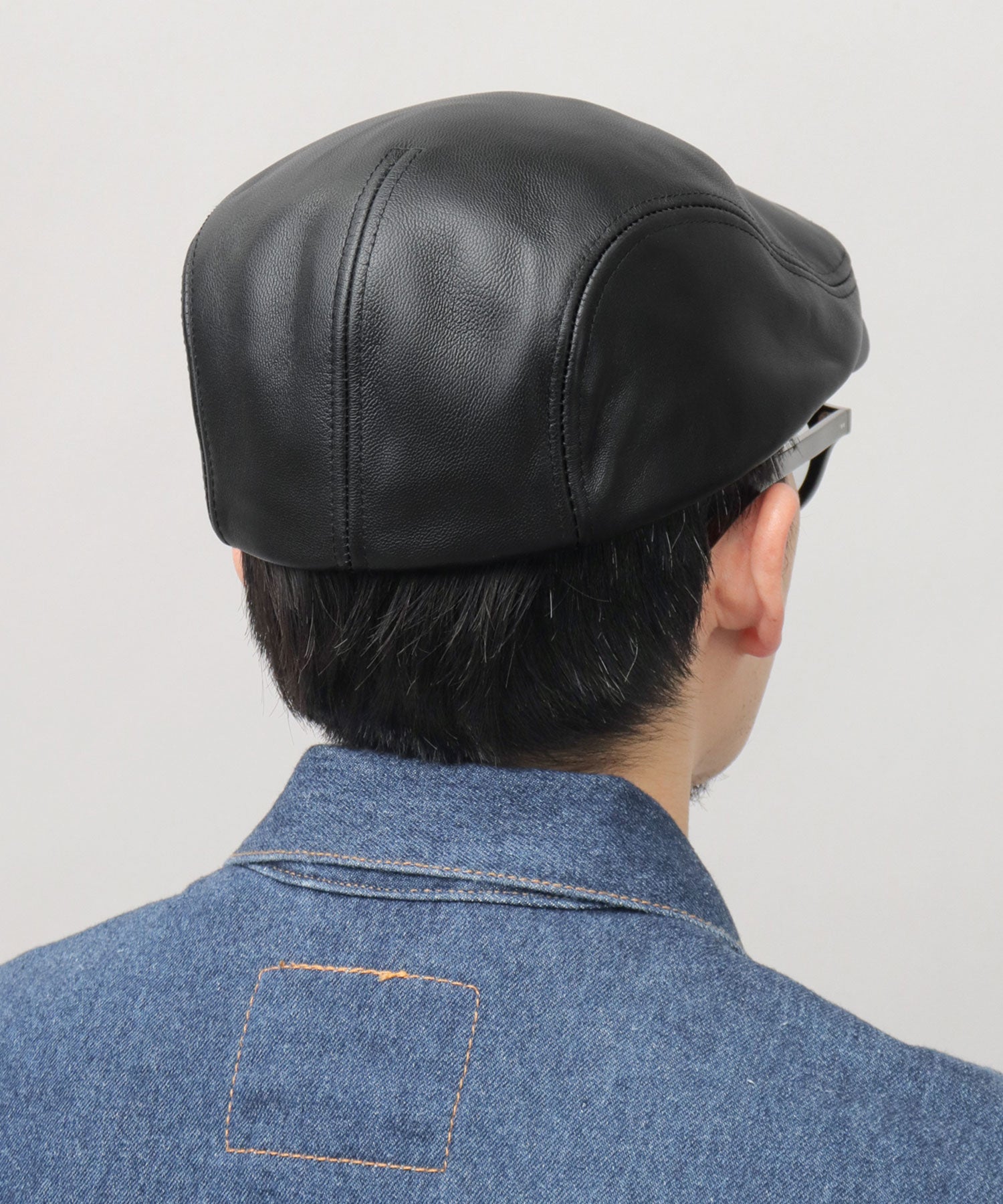 Req Hatter Genuine Leather Hunting Cap / Lambskin / Sheepskin / Lamb Leather
