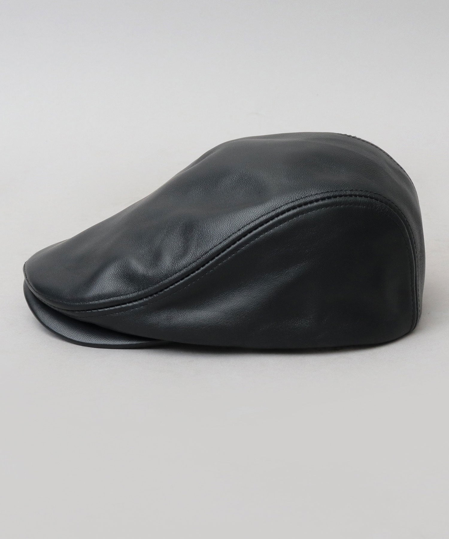 Req Hatter Genuine Leather Hunting Cap / Lambskin / Sheepskin / Lamb Leather