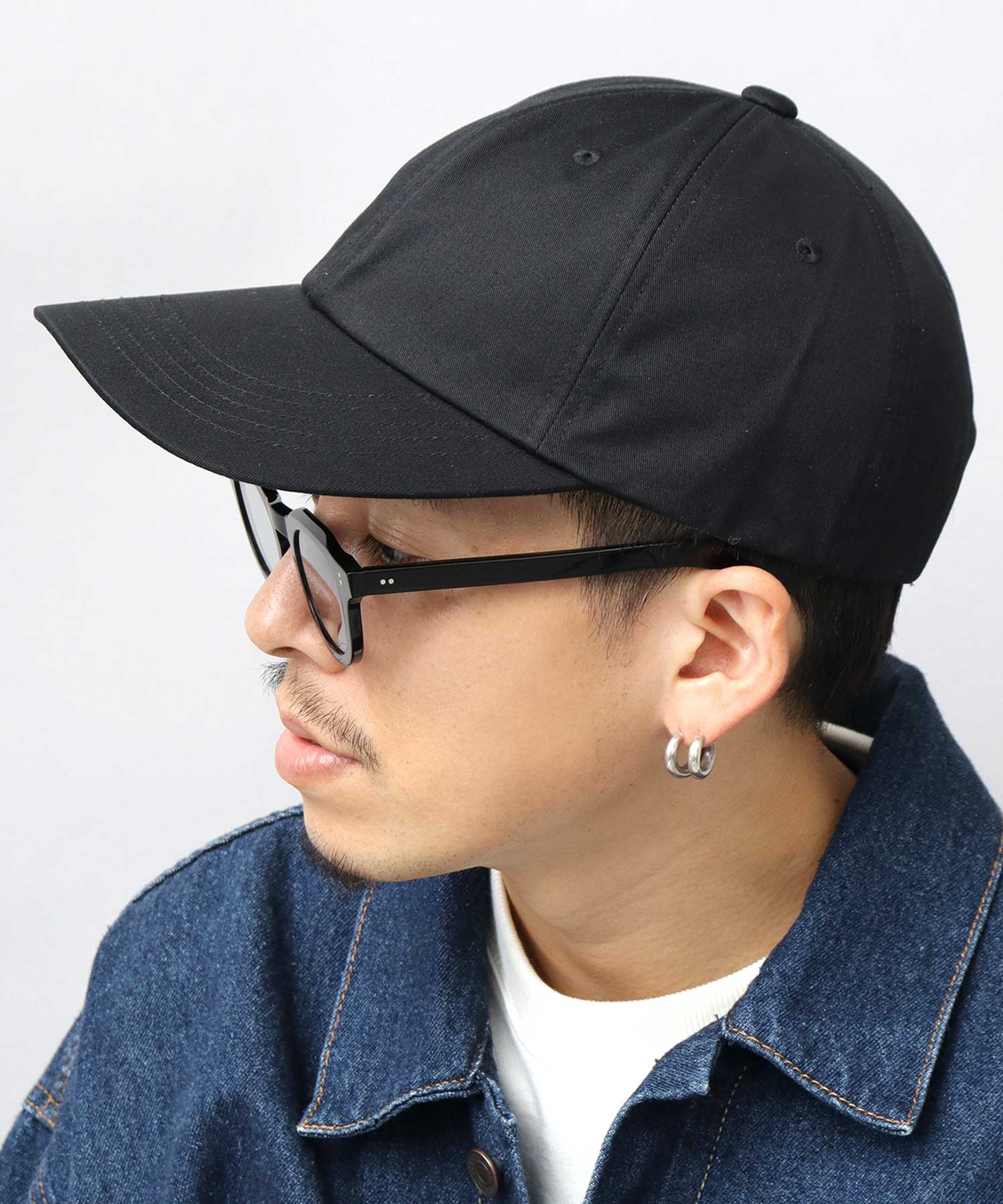 Rec Hatter Long Brim Cap Long Bill Low Cap Longer Brim Deep Cotton Twill Denim