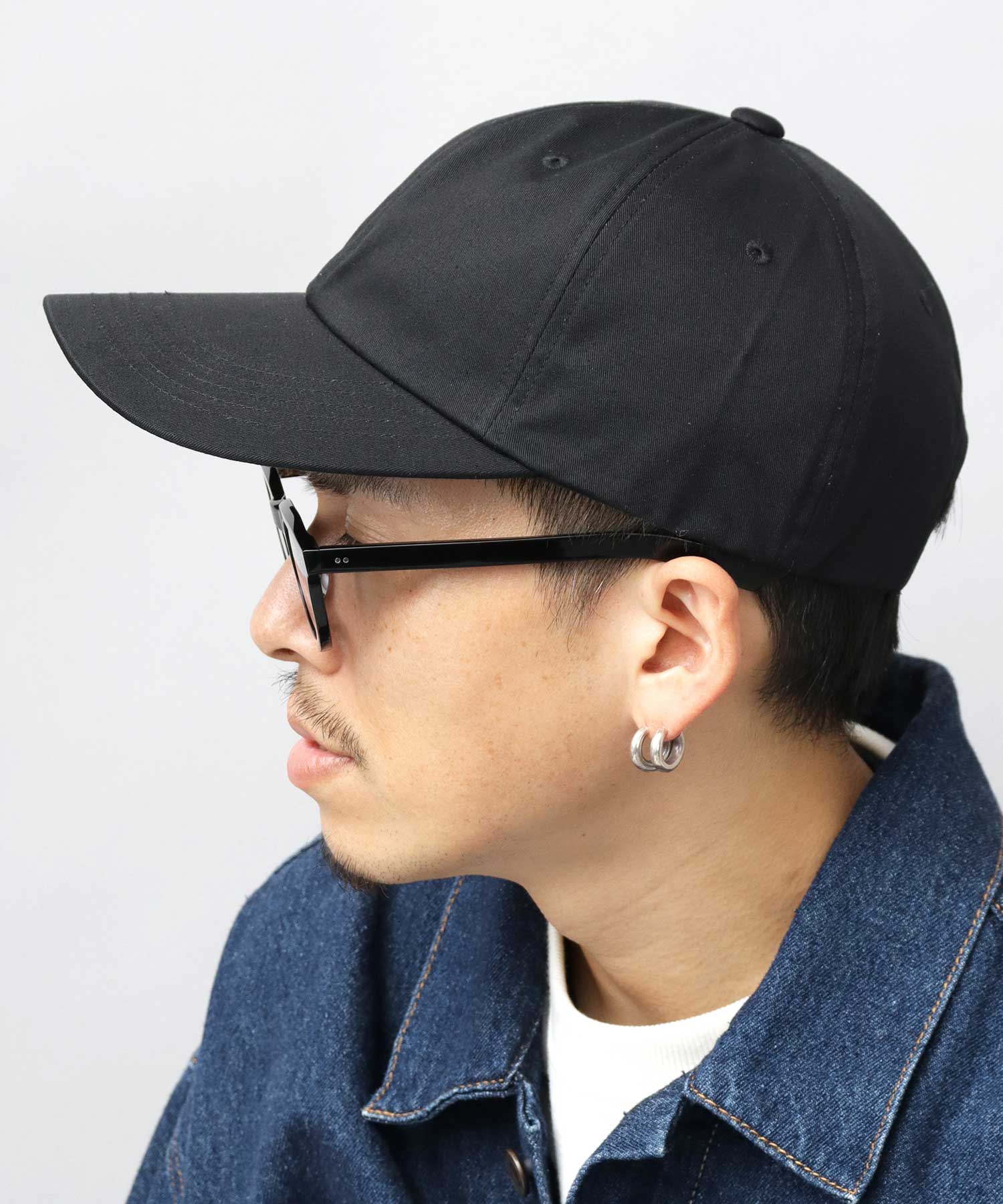Rec Hatter Long Brim Cap Long Bill Low Cap Longer Brim Deep Cotton Twill Denim