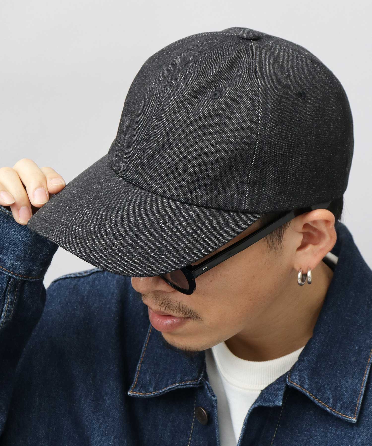 Rec Hatter Long Brim Cap Long Bill Low Cap Longer Brim Deep Cotton Twill Denim