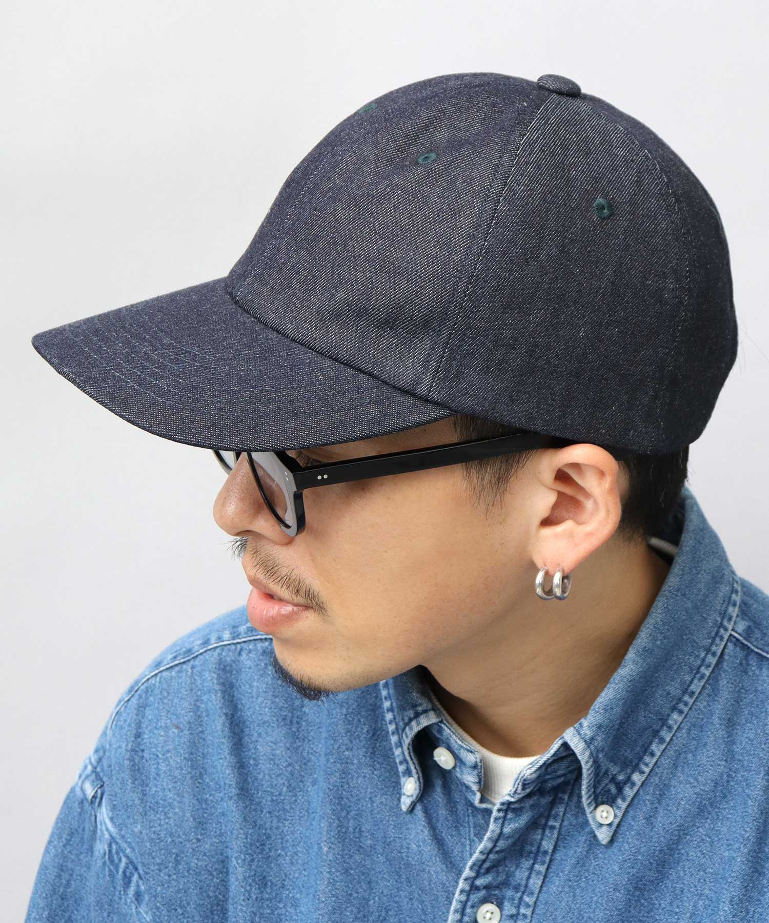 Rec Hatter Long Brim Cap Long Bill Low Cap Longer Brim Deep Cotton Twill Denim