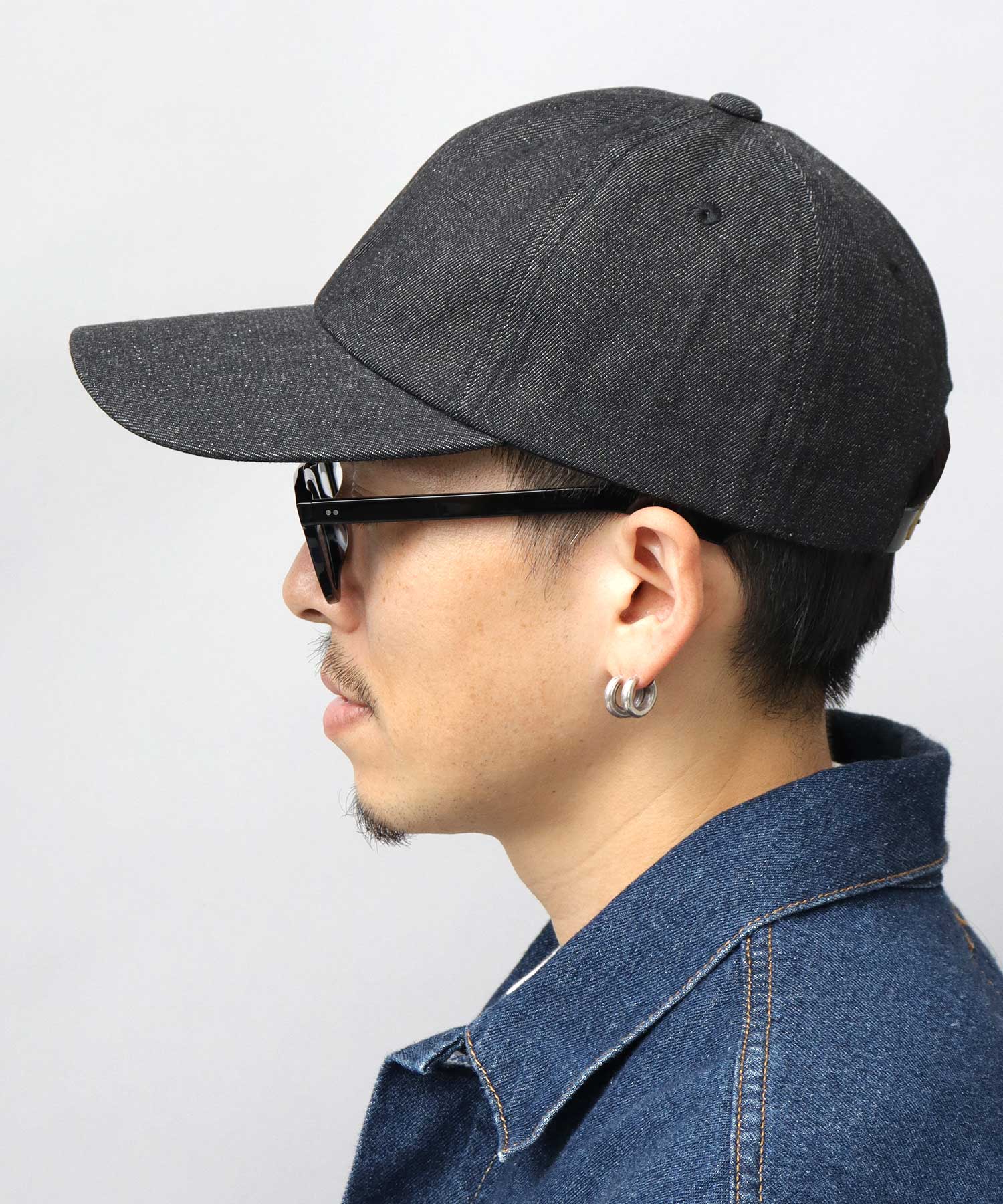 Rec Hatter Long Brim Cap Long Bill Low Cap Longer Brim Deep Cotton Twill Denim