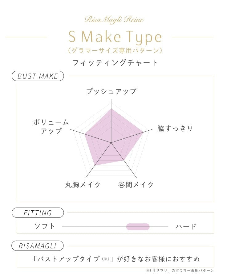 リサマリ Risa Magli リピネ ブラジャー （G-H） ＜S Make Type＞ （グレー(012)） グレー(012)