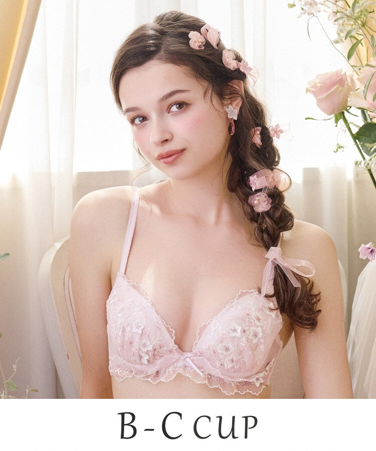 リサマリ Risa Magli フリート ブラジャー (B-C) ＜リサマリミラクル谷間ブラ＞ （ピンク(071)） ピンク(071)