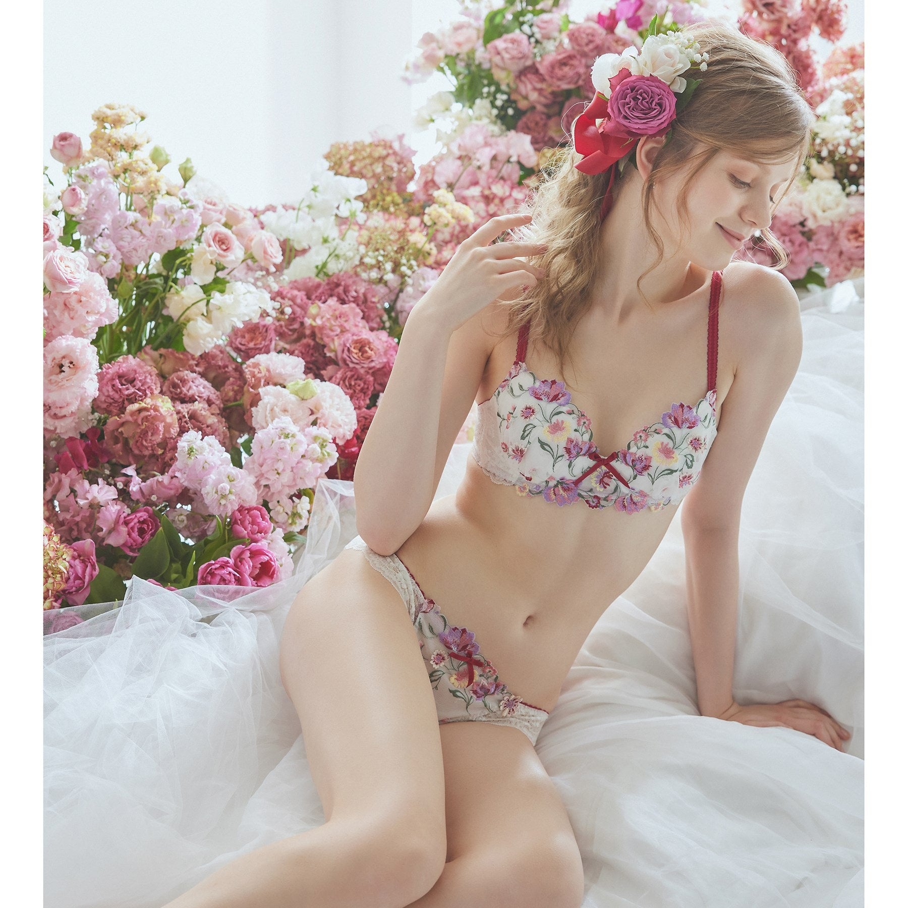 リサマリ Risa Magli レンヌ ブラジャー （レッド(060)） レッド(060)