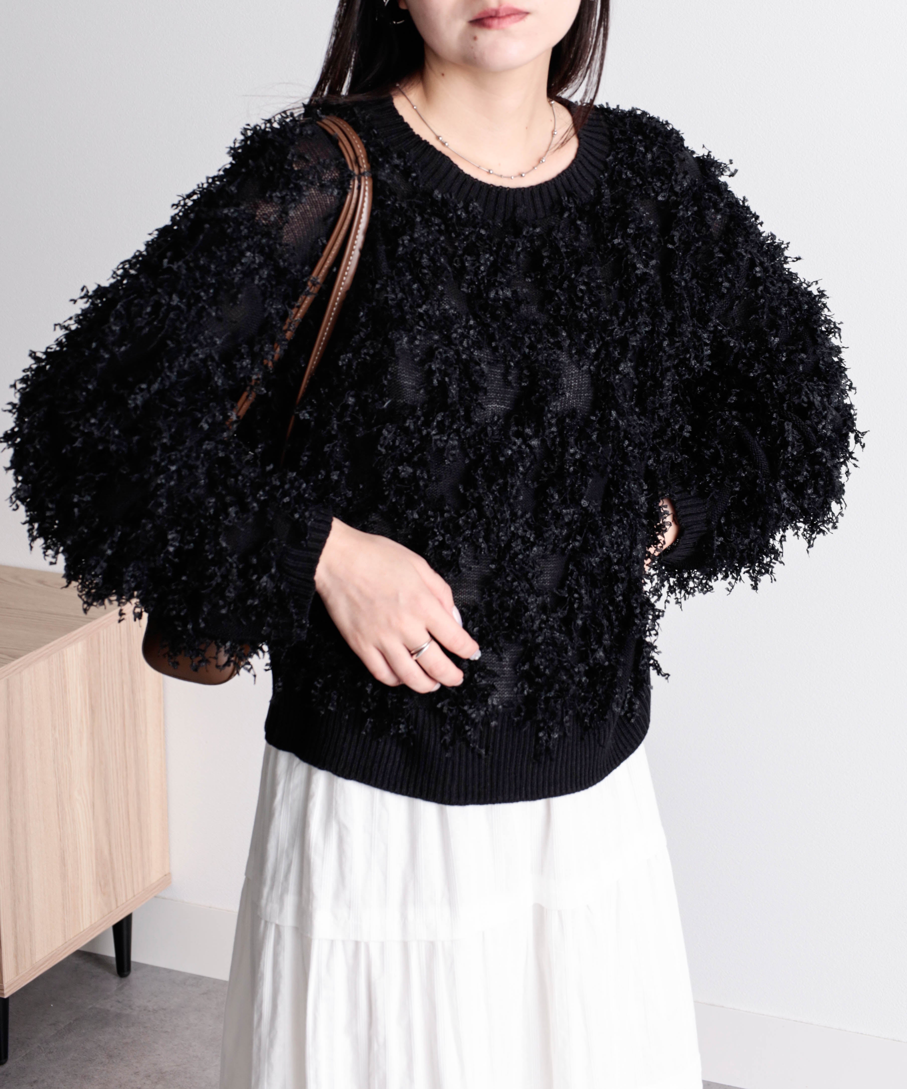 Ranan RANAN Fringe Design Short Knit