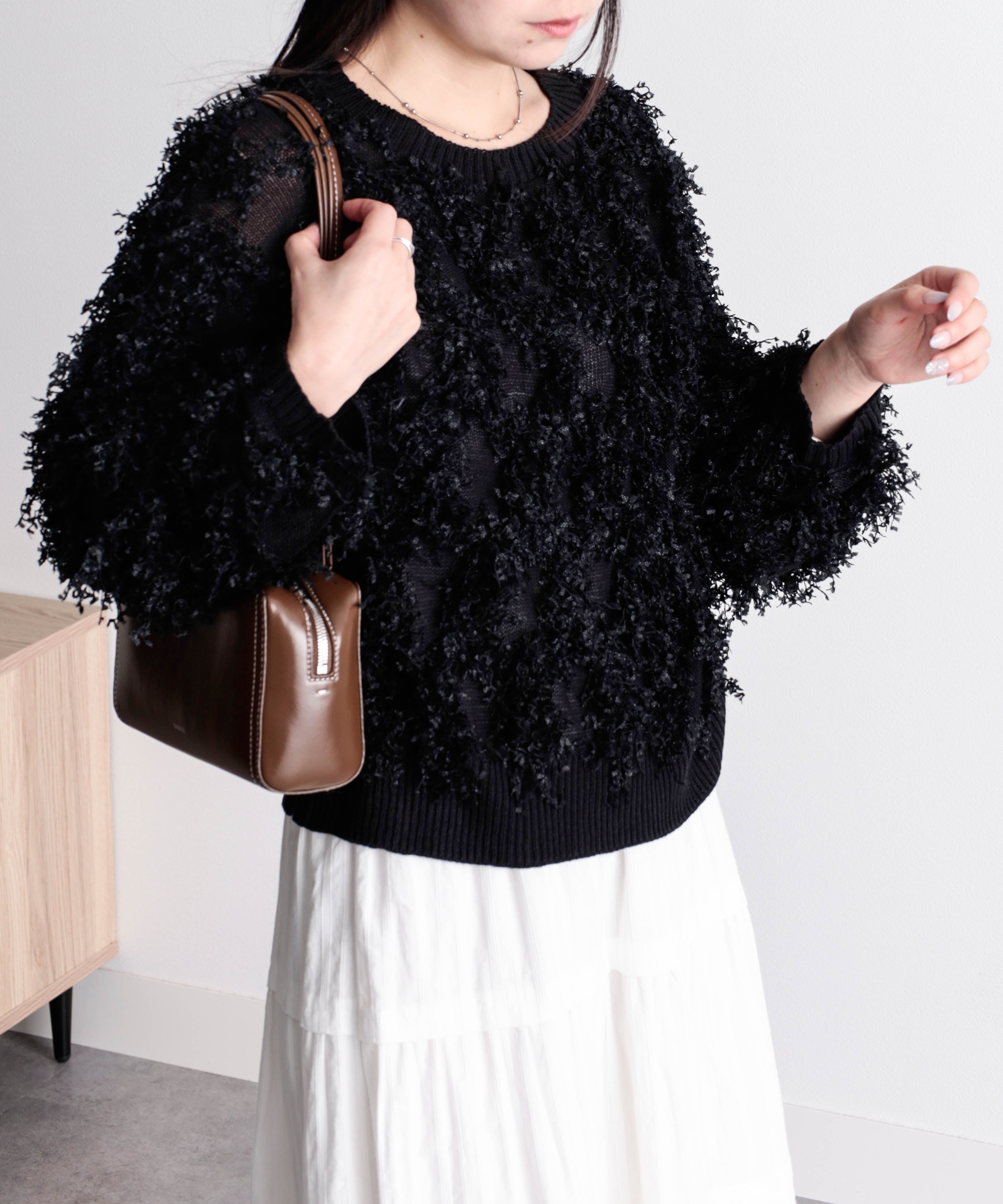 Ranan RANAN Fringe Design Short Knit